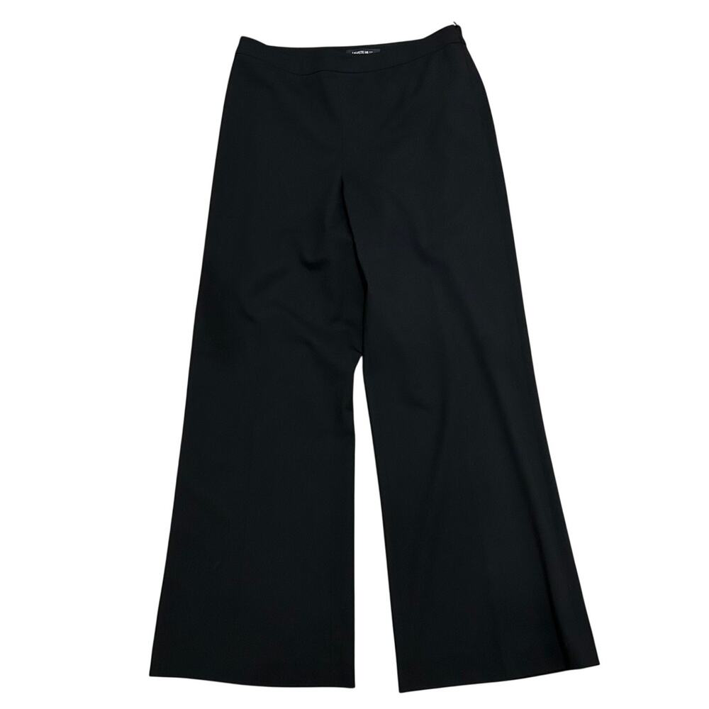 Lafayette 148 Wool Straight Leg Tailored Trousers Black Size 6
